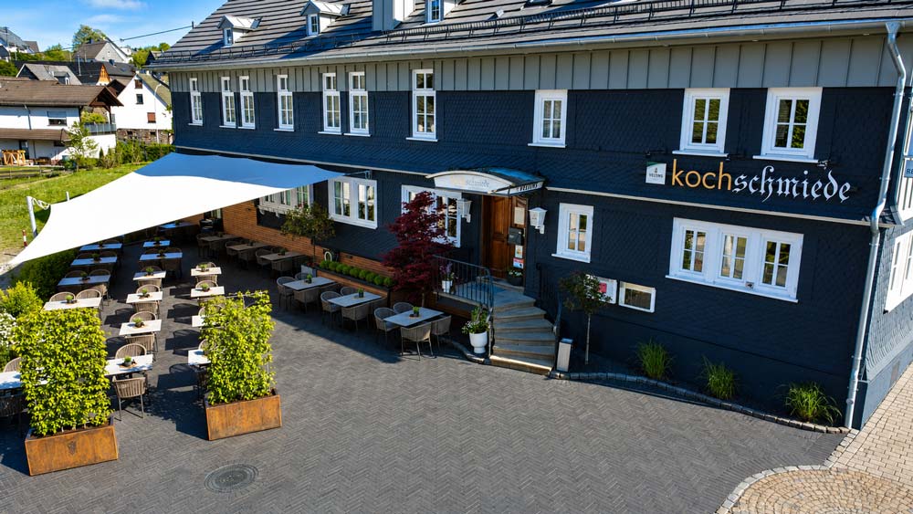 Außenansicht des Restaurant Kochschmiede